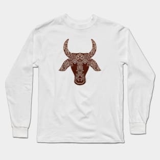 Cow  head Design Long Sleeve T-Shirt